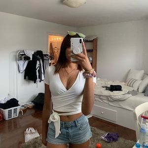 Garage Wrap-around white top - S